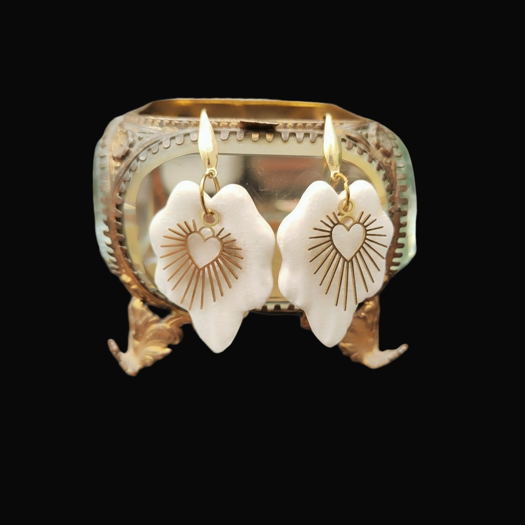 Sacralia boucles d'oreilles coeurs sacrés