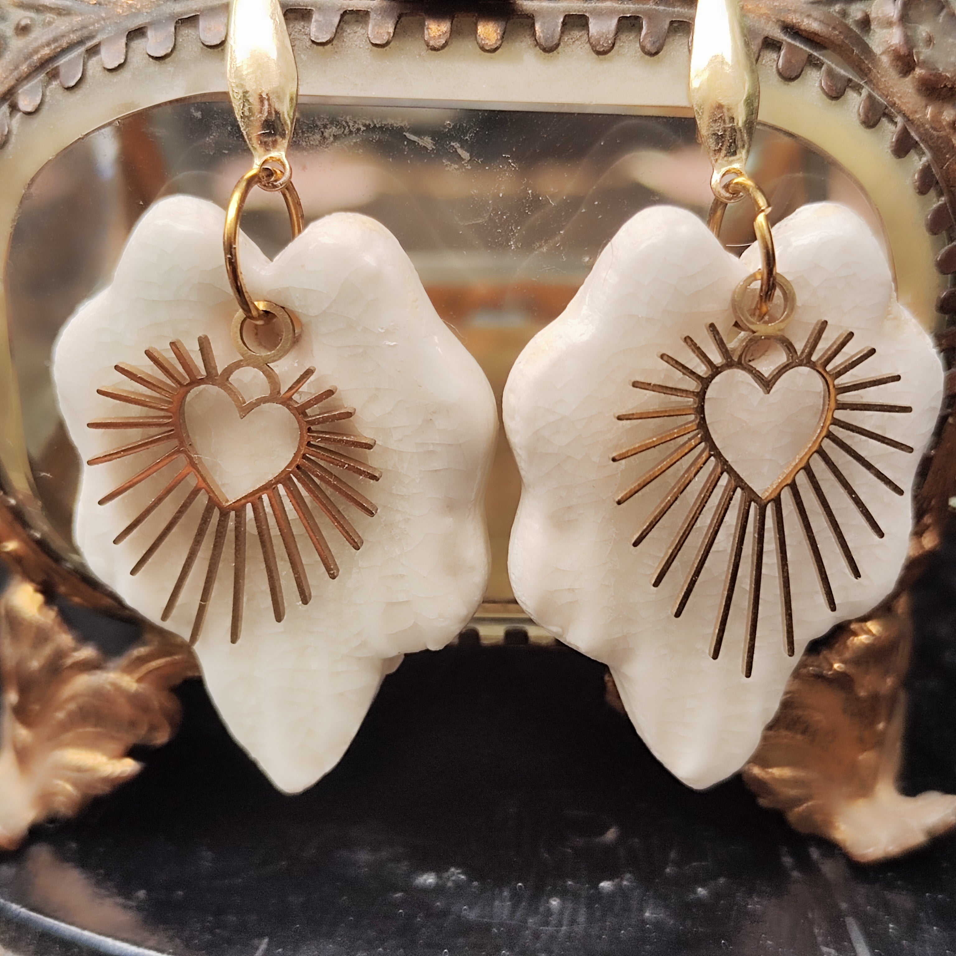 Sacralia boucles d'oreilles coeurs sacrés