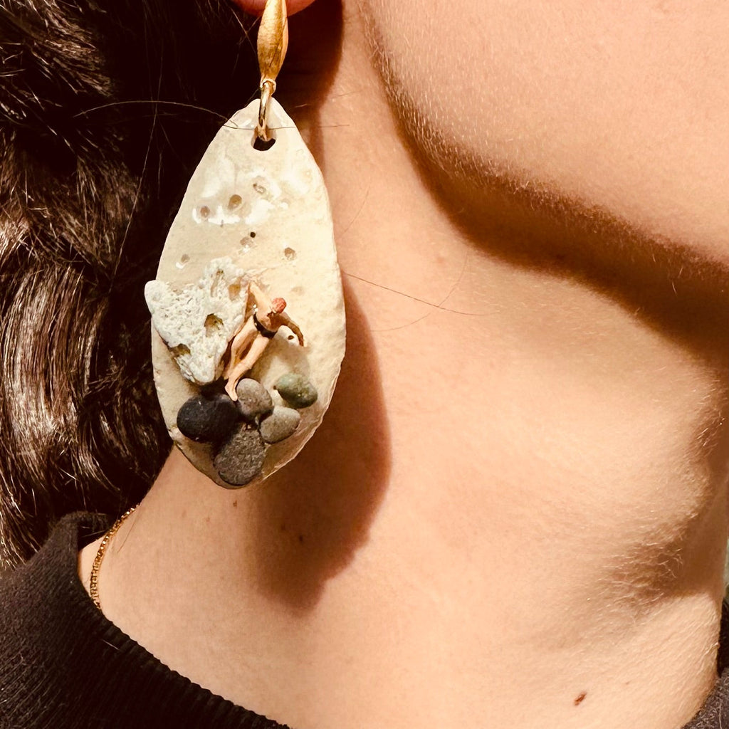 Boucles d'oreilles "Le couple de la crique"