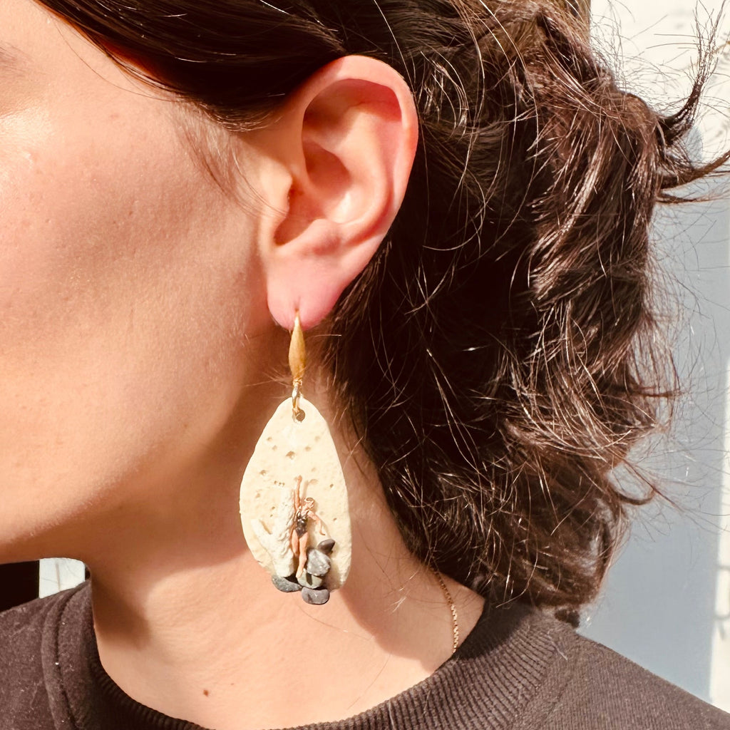 Boucles d'oreilles "Le couple de la crique"