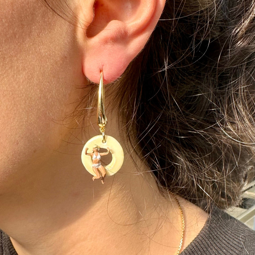 Boucles d'oreilles "Couple flottant longue durée"