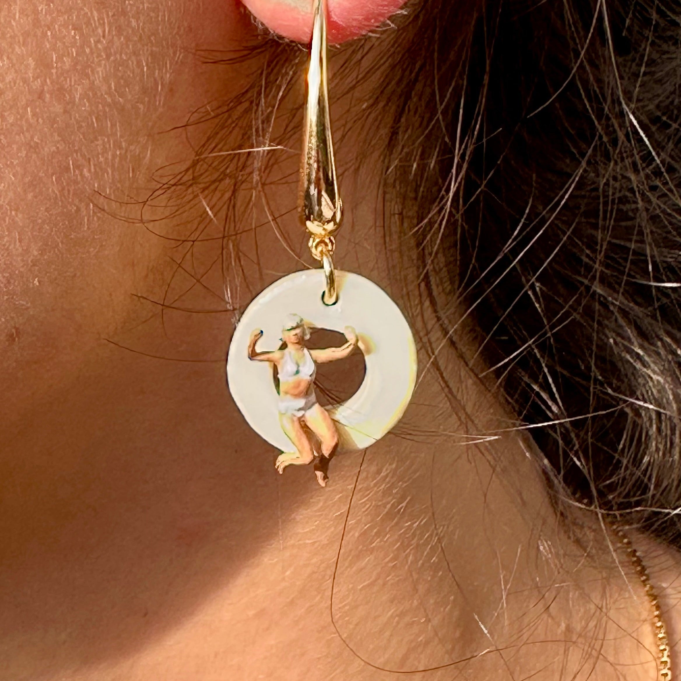 Boucles d'oreilles "Couple flottant longue durée"