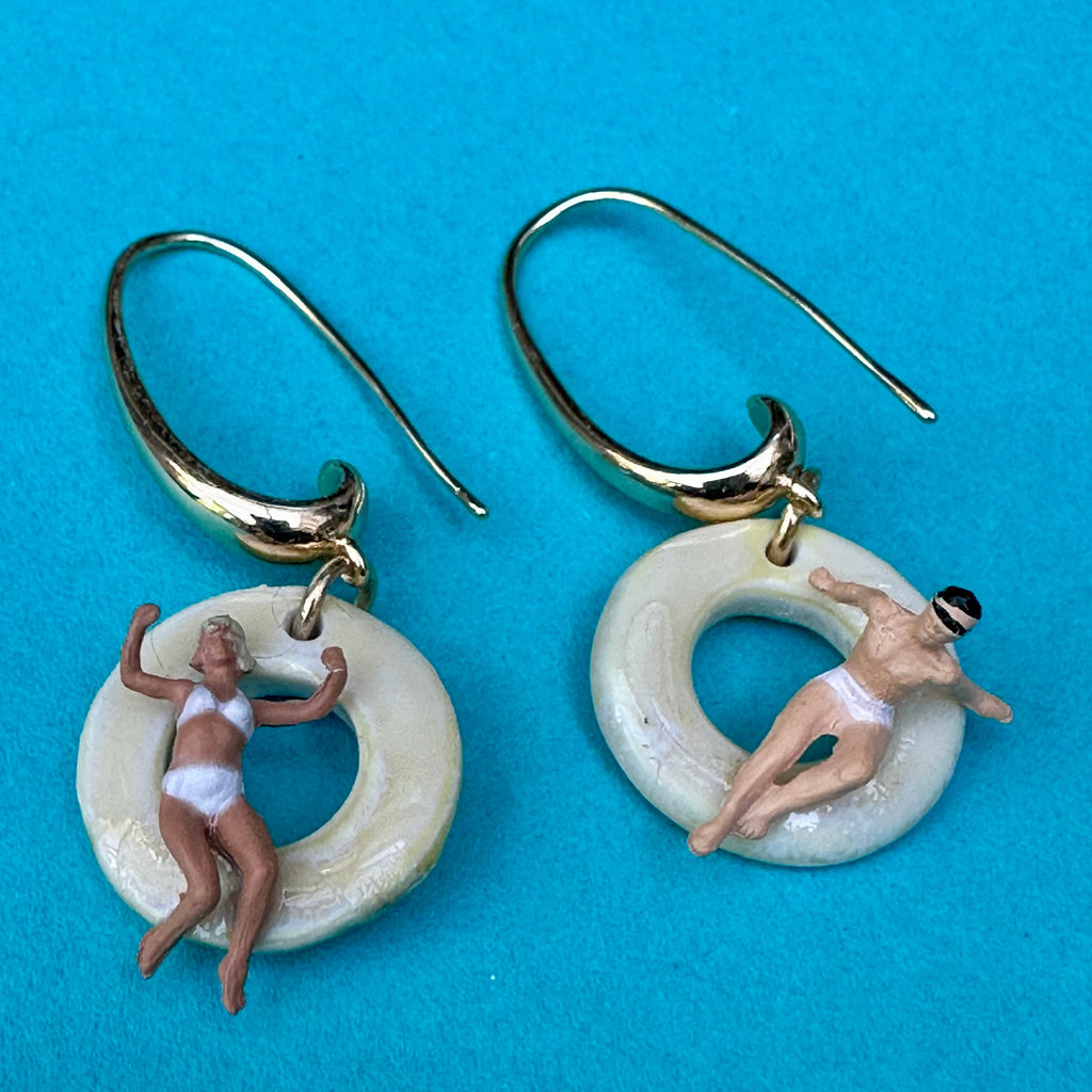 Boucles d'oreilles "Couple flottant longue durée"