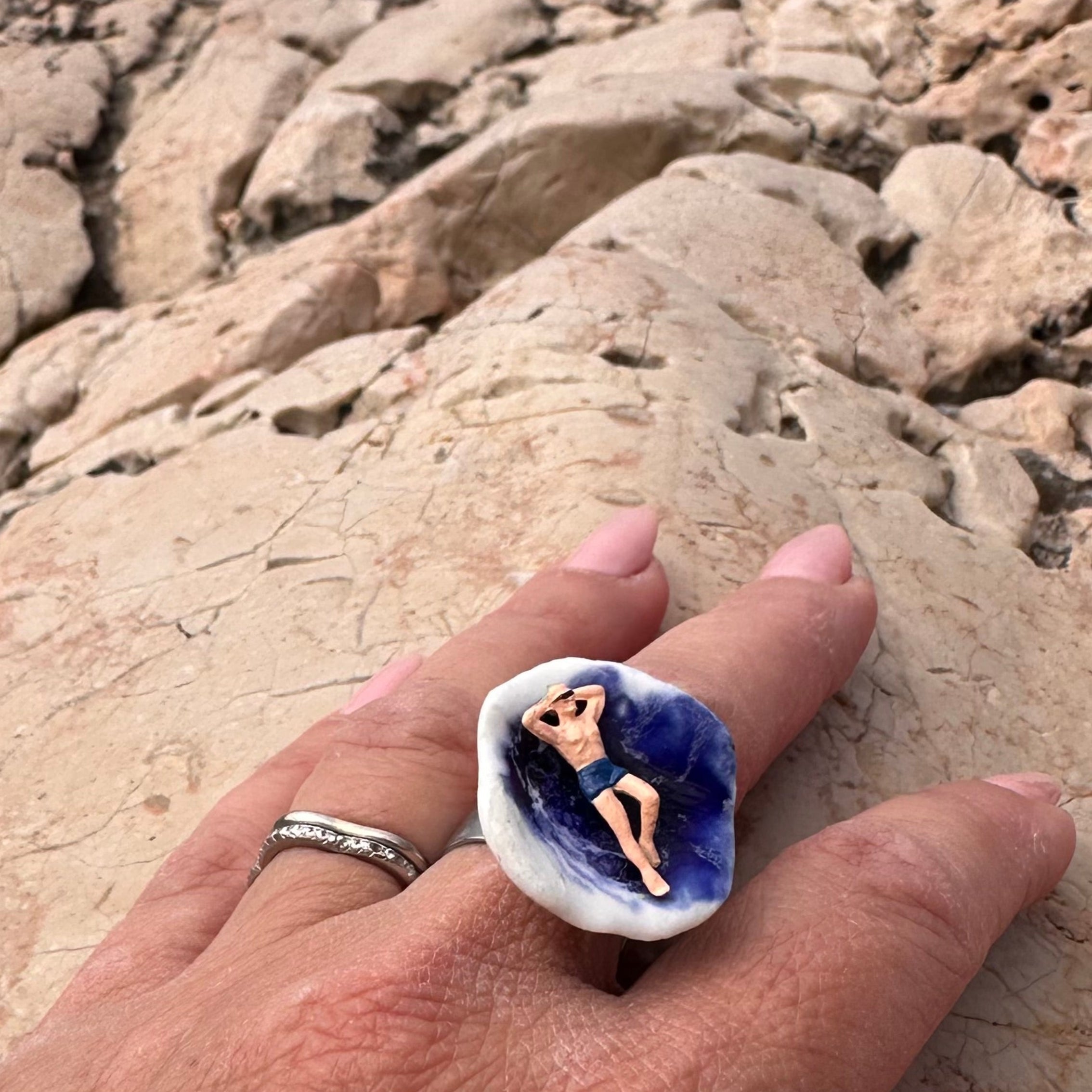 bague "Le bronzé du grand bleu"