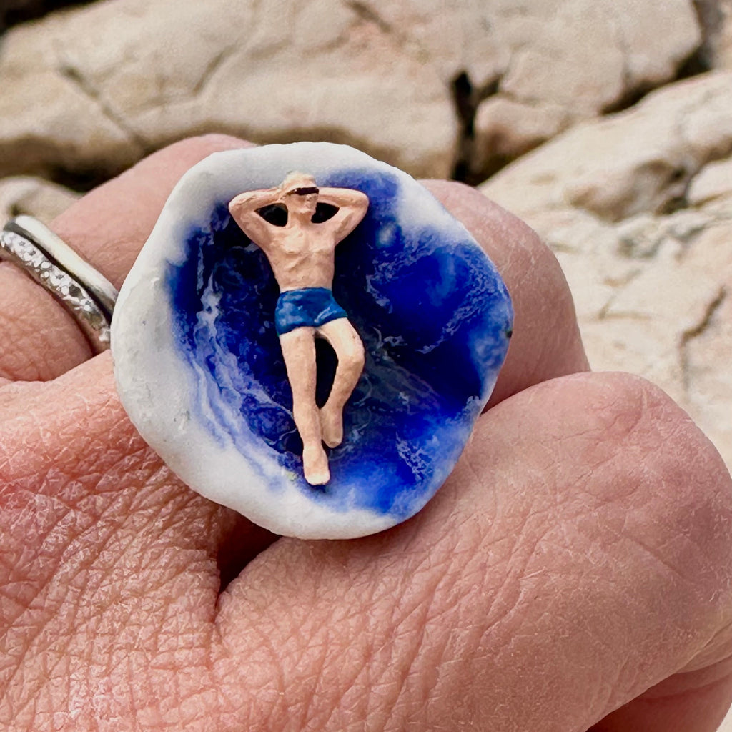 bague "Le bronzé du grand bleu"