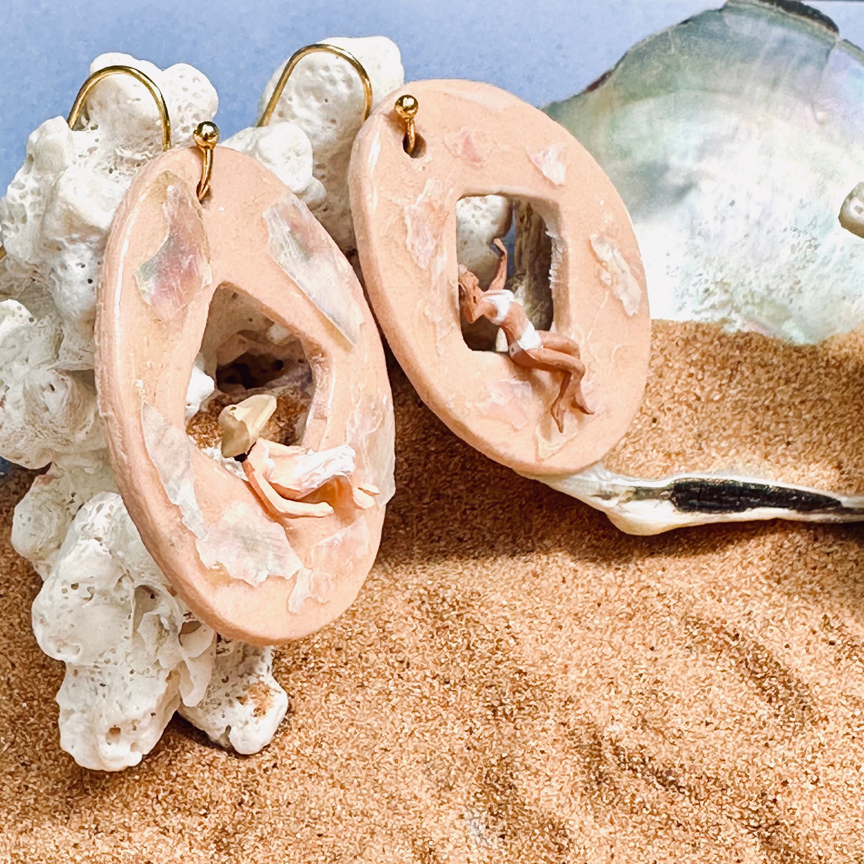 Boucles d'oreilles "Disco plage privée"