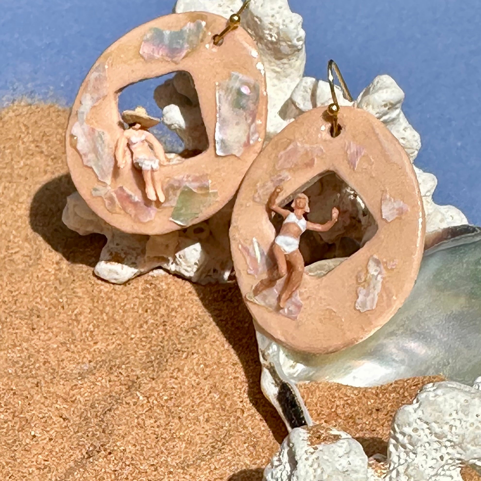 Boucles d'oreilles "Disco plage privée"