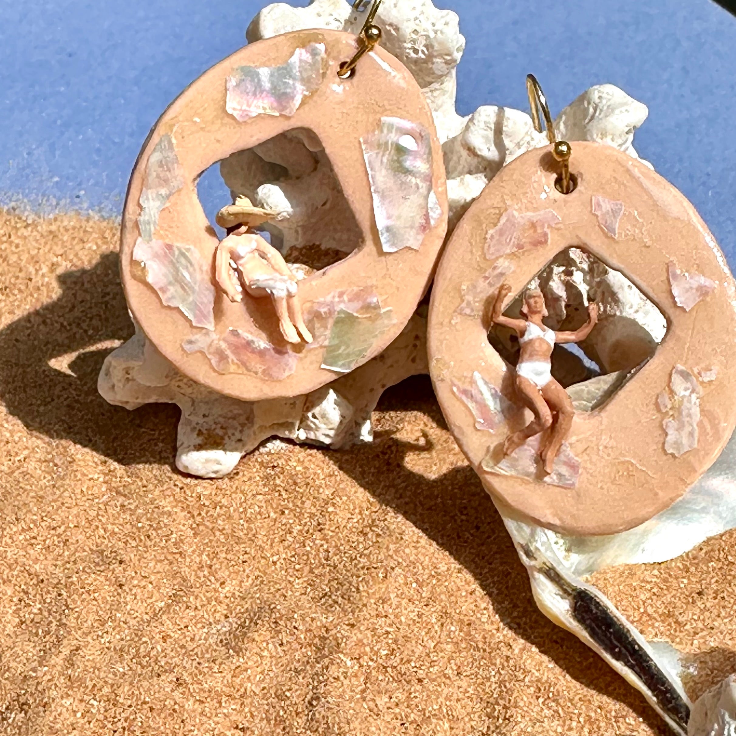 Boucles d'oreilles "Disco plage privée"