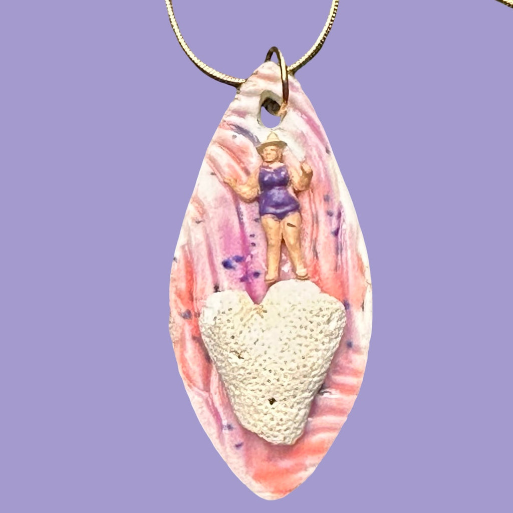 Collier "Le plus gros coeur de la plage"