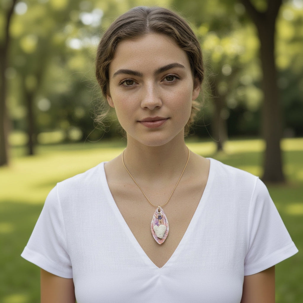 Collier "Le plus gros coeur de la plage"