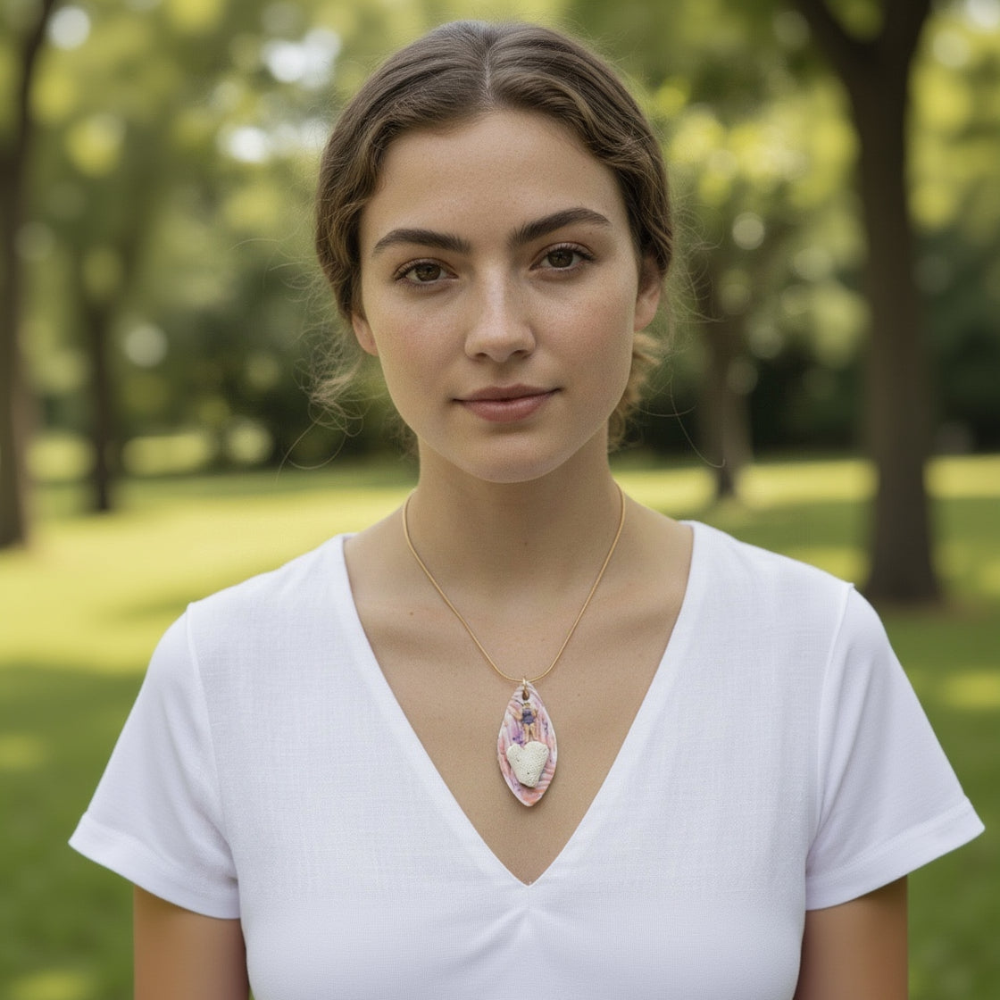 Collier "Le plus gros coeur de la plage"